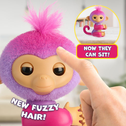 2023 NEW Interactive Baby Monkey Reacts to Touch – 70+ Sounds & Reactions – Charli (Purple)...