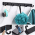 Wall Hooks Racks Stainless Steel Haning Row Hooks for Coat Hat Towel Purse Robes Mudroom Bathroom Entryway (Black, 2 Packs)...