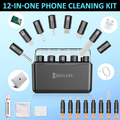 iPhone Cleaning Kit for Charging Port Cleaner, Multi-Tool iPhone Cleaner Repair Lightning Cables, Phone Cleaning Kit for iPhone, iPad, Connectors,...