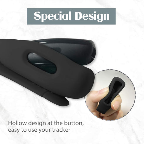 HSWAI 3-Pack Clips Replacement for Fitbit Inspire 2/Fitbit Inspire 3, Soft Comfortable Silicone Clip 360°Protection Holder Accessory Compatible wi...