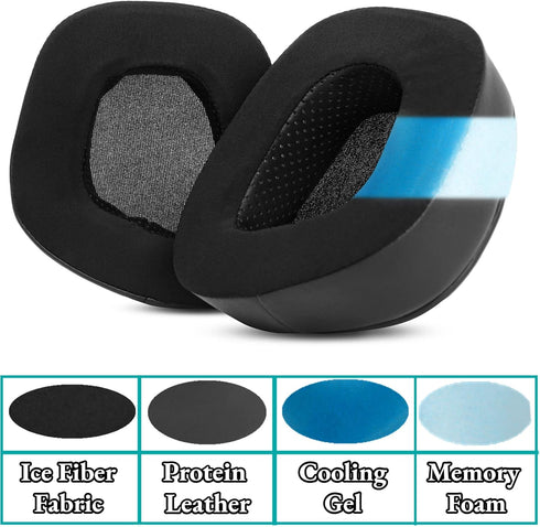 Upgrade Earpads Cooling-Gel Replacement Ear Cushions Compatible with Corsair Void RGB Elite/Corsair Void/Pro/Void RGB SE Gaming Headsets 7.1, Ear ...