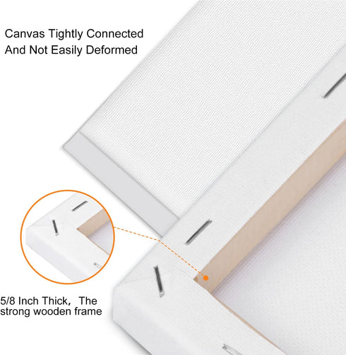 4 Packs Square Canvases for Painting with 4"x 4", 6"x 6", 8"x 8", 10"x 10", Painting Canvas for Oil & Acrylic Paint...