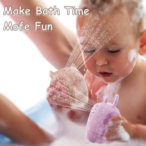 Baby Bath Toys, iselyn 4Packs Mold Free Bath Toys Silicone Bath Toys for Toddlers 1-3 Bath Toys Non-Toxic Dishwasher Safe Bathtub Toys for Infants...
