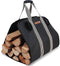 Indoor Heavy Firewood Log Carrier Tote, Oxford Canvas Fabric Foldable Wood Carrier Padded Handles, Outdoor Large Capacity Firewood Carrier Bag wit...