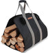 Indoor Heavy Firewood Log Carrier Tote, Oxford Canvas Fabric Foldable Wood Carrier Padded Handles, Outdoor Large Capacity Firewood Carrier Bag wit...