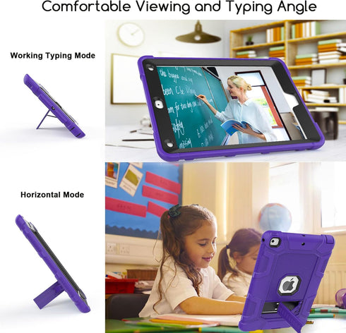 iPad Mini 5 Case, iPad Mini 4 Case, Hybrid Three Layer Armor Shockproof Rugged Drop Protection Cover Case Built with Kickstand for iPad Mini 4/5 7...