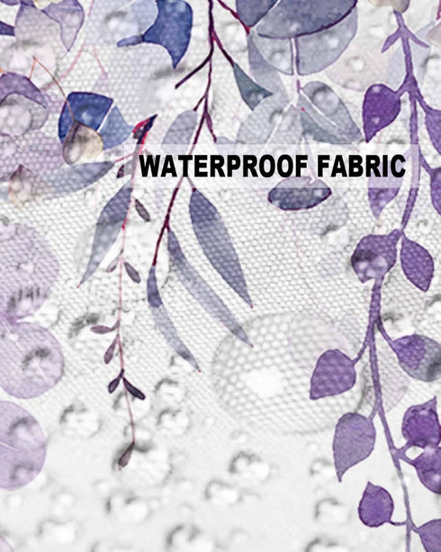 Purple Eucalyptus,Romantic Elegant Flower Leaves Herbs Outdoor Pillow Cover 12x20 Inch Cushion Sham Case, Waterproof Decorative Lumbar Throw Pillo...