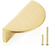 QOGRISUN 2-Pack Solid Brass Cabinet Pulls, Gold Half Moon Drawer Dresser Handles, 3-Inch Hole Center, 3-7/8-Inch Overall Length, Kitchen Cupboard ...