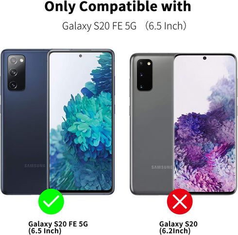 COOYA for Samsung S20 FE Case, Galaxy S20 FE 5G Case Wallet Case with Card Holder Premium PU Leather Magnetic Closure Protective Back Flip Phone C...