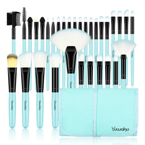 Professional Set of 32 Makeup Brushes;from an Array of Eyeshadow Foundation Brushes to a Concealer Brush to Eyelash and Blusher Brushes-the Makeup...