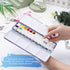 Empty Watercolor Palette, Metal Empty Watercolor Tin Palette Paint Case with Fold Out Palette with 37 Empty Half Pans for DIY Painting Tray Palett...