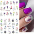 12 Sheets Flower Nail Stickers Decals Spring Summer Nail Art Stickers Floral Butterfly Dragonfly Water Transfer Nail Decals Colorful Nail Art Supp...