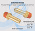 2 Pack Brass Air Hose Barb Fittings Adapter Set - 3/8" Barb to 1/4" NPT Male Pipe, Air Hose Repair Kit Connectors with Sealant...