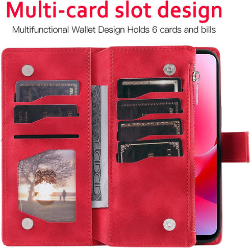 Phone Case for Motorola Moto G Power 2022/MotoG Play 2023/G Pure 2021 Wallet Cover with Screen Protector Mandala Flower Flip Zipper Card Holder St...