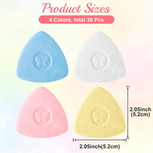 30Pcs Sewing Fabric Chalk Triangle Tailors Chalk Fabric Markers Sewing Supplies Accessories for Quilting...