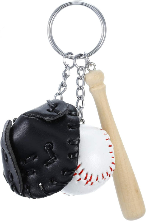 baseball keychain for boy leather for men Including hat and bat...