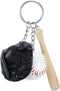 baseball keychain for boy leather for men Including hat and bat...