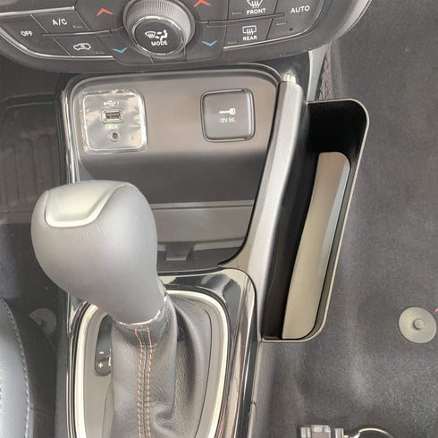 JeCar Gear Shift Storage Tray Compatible with Jeep Compass 2017 2018 2019 2020 Center Console Side Organizer Accessories...
