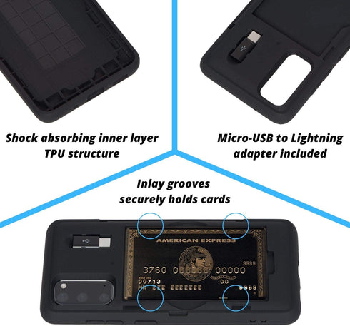 TORU CX PRO Case for Galaxy S20, with Card Holder | Slim Protective Cover with Hidden Credit Cards Wallet Flip Slot Compartment Kickstand | Includ...