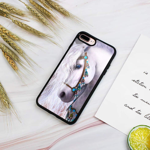 for iPhone 8, iPhone 7, iPhone SE 2 (2020), Durable Protective Soft Back Case Phone Cover, HOT12320 White Horse Princess 12320...