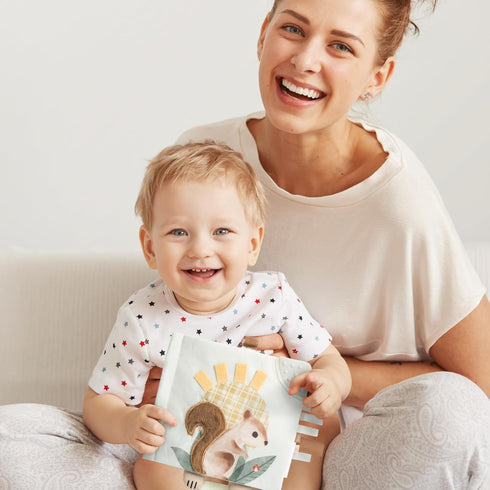 ZICOTO Soft Baby Book with Touch and Feel Pages - Cute Sensory Book for Babies 0-6 Months with Textured Animals, Mirror & Crinkle Paper - The Perf...