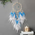 KHOYIME LED Light Up Dream Catcher Half Circle Moon Decor with Lights Handmade Feather Dreamcatchers for Bedroom Bohemian Home Decor Wedding Ornam...