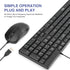 Basic Keyboard and Mouse,Rii RK203 Ultra Full Size Slim USB Basic Wired Mouse and Keyboard Combo Set with Number Pad for Computer,Laptop,PC,Notebo...