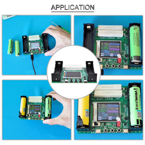 18650 Battery Capacity Tester LCD Display Digital Automatic Charge and Discharge Internal Resistance Tester MAh MWh Lithium Battery Type-C Port Te...