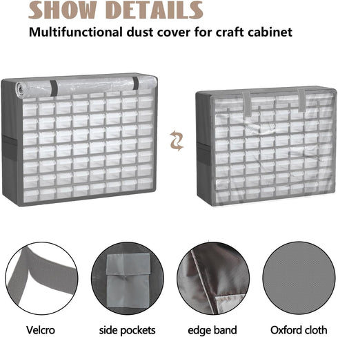 Waterproof Craft Cabinet Cover, Heavy Duty Dustproof StorageCraft Box Cover. Fits 20"W x 6"D x 16"H-Only Cover...