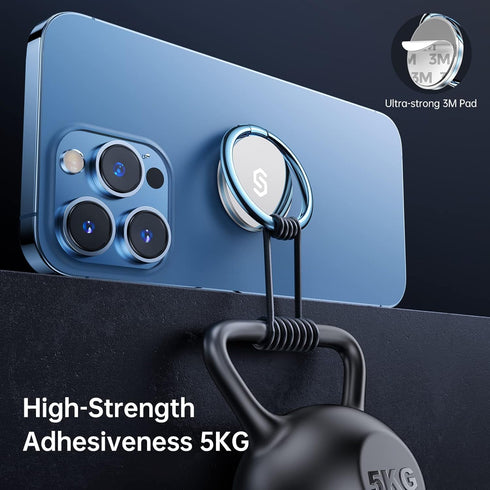 Syncwire Cell Phone Ring Holder Stand, 360 Degree Rotation Finger Ring Kickstand Polished Metal Phone Grip for Magnetic Car Mount Compatible with ...