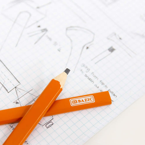 BAZIC Carpenter's Pencil, 5-Count...