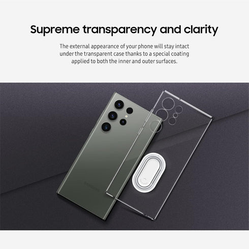 SAMSUNG Galaxy S23+ Plus Clear Gadget Phone Case, Protective Cover w/ Grip, Kickstand, Premium Material, Detachable Mount for Accessories, US Vers...