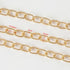YOUBEIYEE 16.4 Feet Gold Plated Chain for Jewelry Making Embossed Oval Link Chain Lightweight Aluminum Necklace Bracelet Chain for Men and Women D...