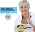 KMD Adaptive Utensils Set with Weighted and Self-Standing Handles (4-Piece), Fork, Knife, and 2 Spoons for Arthritis, Parkinson’s, Tremors, Elderl...