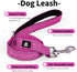 IVY&LANE Reflective Dog Collar and Leash Set,Adjustable Neoprene Padded Dog Collars, Breathable Nylon Pet Collar for Small Medium Large Dogs, 5FT ...