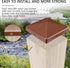 4x4 Post Caps, Fence Post Caps for True/Actual 4" x 4" Wood Posts, Metal Deck Post Caps Galvanized Steel Post Caps Keep Wooden Post from Cracking ...