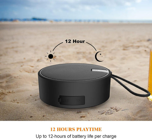 INSMY C12 IPX7 Waterproof Shower Bluetooth Speaker, Portable Small Speaker, Speakers Bluetooth Wireless Loud Clear Sound Support TF Card Suction C...