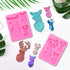 2Pcs Epoxy Resin Molds, Deer Family Resin Silicone Molds Keychain Resin Mold Silicone Molds for Resin Shiny Glossy Reindeer Family Epoxy Resin Cra...