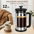 RAINBEAN French Press Coffee Maker 12 Oz, Mini Coffee Press 1 Cup, Single Serve French Press, With 3 Filterations, Heat Resistant Thickness Borosi...