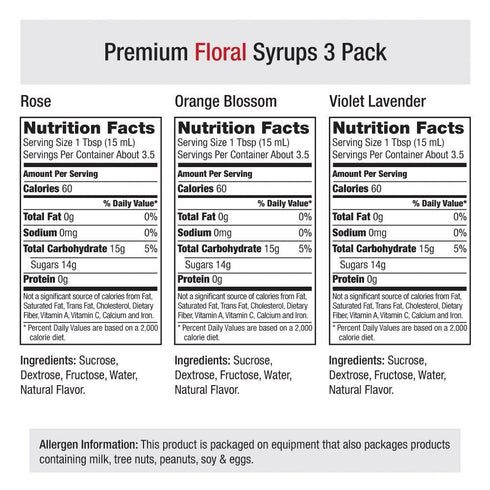 Amoretti - Floral Syrups 3 Pack...