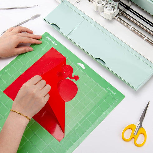 WORKLION 12x12 Cutting Mat for Cricut: (Standard adhesive, 3 Mats) Cricut Explore One/Air/Air 2/Maker Standard Adhesive Sticky Green Quilting Cric...
