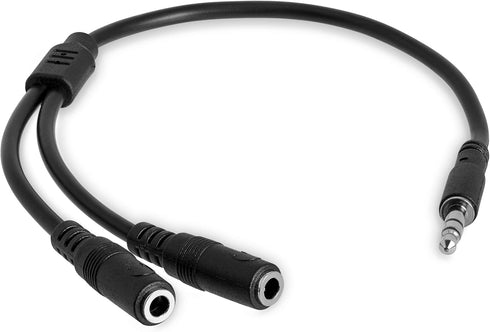 StarTech.com 3.5mm Audio Extension Cable - Slim Audio Splitter Y Cable and Headphone Extender - Male to 2x Female AUX Cable (MUY1MFFS)...