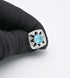 Faceted Light Blue Crystal Cufflinks for Men In Gift Case Classic Square Shape Gemstone Men's Cufflinks Jewelry Set for Wedding Anniversary Busine...