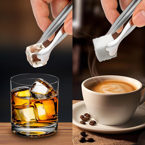 Mini Serving Tongs, Anytrp 18-Packs Stainless Steel Sugar Tongs, 4.3inch Ice Tongs Kitchen Appetizers Tongs for Coffee Bar, Tea Party, Desserts Pa...