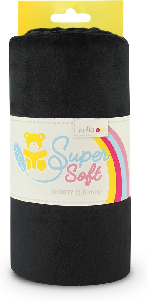 Short Pile Plush Fabric for Sewing/Minky for plushies & Many More ? 39.5x29.5 inch ? Pile Length 1/16 inch (1.5 mm) ? Black...
