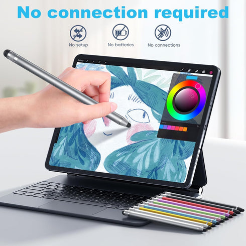 GUUGEI Stylus for Touchscreen,10-Pack Universal Compatibility Stylus Pens, Replaceable, Lightweight and Portable with High Precision for Tablets, ...