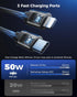 ?2024 Newest? SUPERONE Retractable Car Charger, 3 in 1 Small Fast Car Phone Charger, Retractable Cables for iPhone & Type-C, Compatible with iPhon...