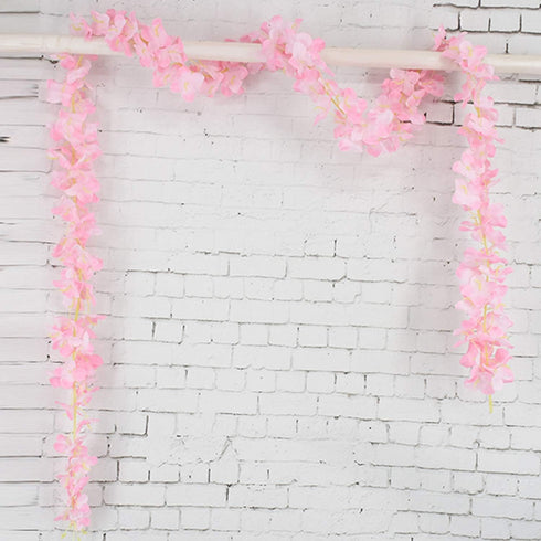 GPARK 10 Pack 6.5 Feet / 78 inch Wisteria Artificial Fake Hanging Flowers Silk Vine Ratta Plants Leaf Garland for Home Wedding Party Garden Outdoo...