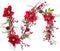 DearHouse 5.3 Ft Berry Christmas Garland, Artificial Poinsettia Garland with Red Berries and Holly Leaves, Pine Cone Garland for Winter Holiday Ne...