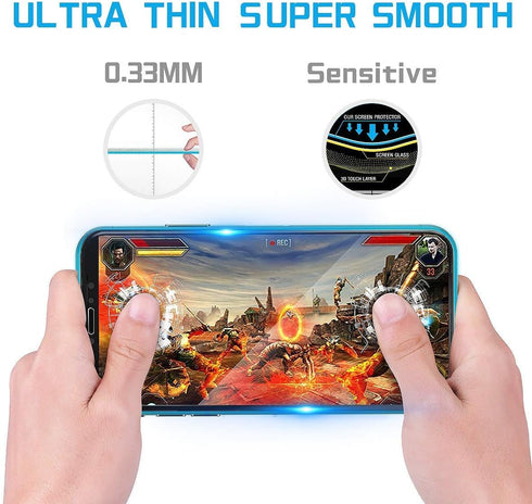 MANTO 3 Pack Screen Protector for iPhone 11 Pro, iPhone Xs, iPhone X 5.8 inch Full Coverage Tempered Glass Film Edge to Edge Protection......